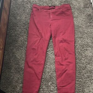 Liverpool Jeans Company Women's Vibrant Red Skinny Jeans